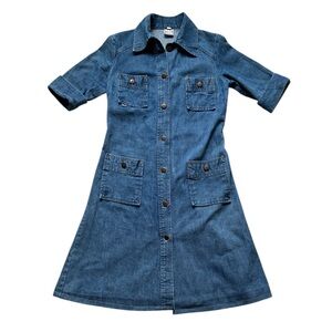 GWG Vintage Union-Made Denim Shirt Dress Size 9 Made in Canada 🇨🇦